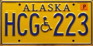 ALASKA DISABLED LICENSE PLATE