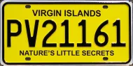 INTERNATIONAL, BRITISH VIRGIN ISLANDS LICENSE PLATE