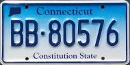 CONNECTICUT FADE LICENSE PLATE
