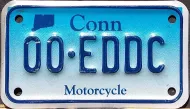 CONNECTICUT FADE MOTORCYCLE LICENSE PLATE