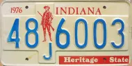 INDIANA 1977 LICENSE PLATE