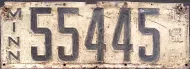 MINNESOTA 1912-1914 LICENSE PLATE