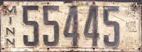 MINNESOTA 1912-1914 LICENSE PLATE