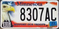 MINNESOTA 2023 SUPPORT OUR TROOPS LICENSE PLATE