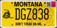 MONTANA 2023 DONT TREAD ON ME LICENSE PLATE