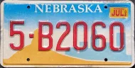 NEBRASKA 2002 LICENSE PLATE - A