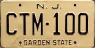 NEW JERSEY 1960 LICENSE PLATE