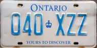 ONTARIO GRAPHIC LICENSE PLATE
