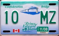 PRINCE EDWARD ISLAND 2008 MOTORCYCLE LICENSE PLATE