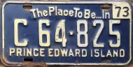 PRINCE EDWARD ISLAND 1973 COMMERCIAL TRUCK LICENSE PLATE