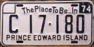 PRINCE EDWARD ISLAND 1974 COMMERCIAL TRUCK LICENSE PLATE