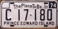 PRINCE EDWARD ISLAND 1974 COMMERCIAL TRUCK LICENSE PLATE