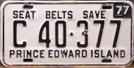 PRINCE EDWARD ISLAND 1977 COMMERCIAL TRUCK LICENSE PLATE
