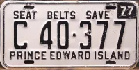 PRINCE EDWARD ISLAND 1977 COMMERCIAL TRUCK LICENSE PLATE