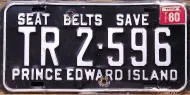 PRINCE EDWARD ISLAND 1980 TRAILER LICENSE PLATE